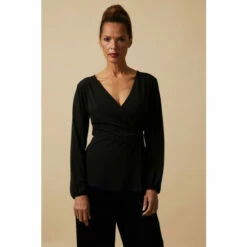 Wallis Plain Jersey Wrap Top For Female -Cheap Wallis Store unnamed file 3999