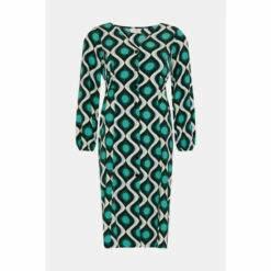 Wallis Petite Green Geo Button Down Midi Dress For Female -Cheap Wallis Store unnamed file 4031