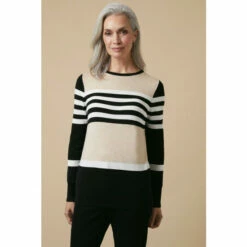 Wallis Striped Colour Block Crew Neck Jumper For Female -Cheap Wallis Store unnamed file 4045