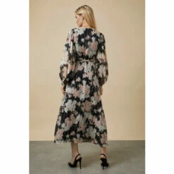 Wallis Floral Metallic Stripe Wrap Dress For Female -Cheap Wallis Store unnamed file 4079