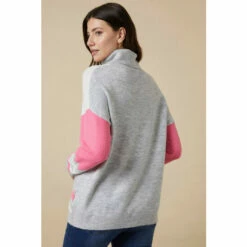 Wallis Grey Zig Zag Colour Block Jumper For Female -Cheap Wallis Store unnamed file 4133