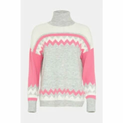 Wallis Grey Zig Zag Colour Block Jumper For Female -Cheap Wallis Store unnamed file 4135