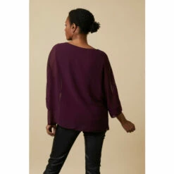 Wallis Slash Neck Overlayer Top For Female -Cheap Wallis Store unnamed file 4157