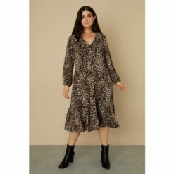 Wallis Curve Animal Button Through Midi Dress For Female -Cheap Wallis Store unnamed file 4214