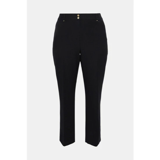 Wallis Curve Black Smart Wide Leg Trousers For Female 7 Wallis Curve Black Smart Wide Leg Trousers For Female - Image 5
