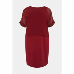 Wallis Curve Sequin Trim Sleeve Overlayer Dress For Female -Cheap Wallis Store unnamed file 4262