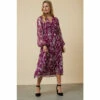 Wallis Petite Raspberry Twist Front Midi Dress For Female
