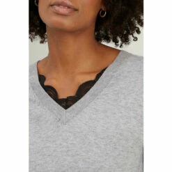 Wallis Lace Insert V Neck Jumper For Female -Cheap Wallis Store unnamed file 4318