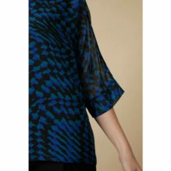 Wallis Blue Geometric Overlayer Top For Female -Cheap Wallis Store unnamed file 4379