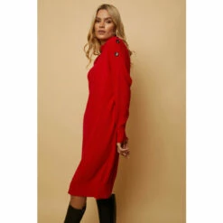 Wallis Ribbed High Neck Knitted Dress For Female -Cheap Wallis Store unnamed file 4389