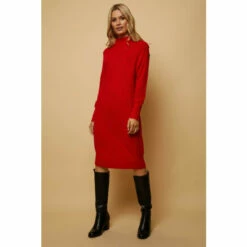 Wallis Ribbed High Neck Knitted Dress For Female -Cheap Wallis Store unnamed file 4393