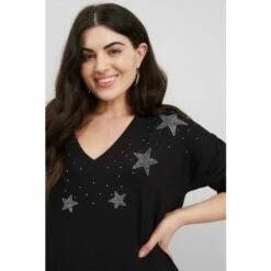 Wallis Curve Star Stud T-shirt For Female -Cheap Wallis Store unnamed file 4405
