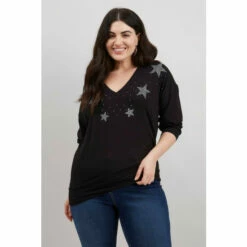 Wallis Curve Star Stud T-shirt For Female -Cheap Wallis Store unnamed file 4407