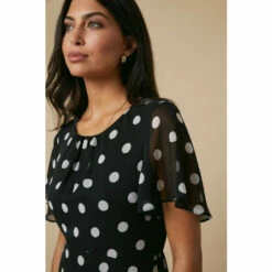 Wallis Tall Mono Spot Hank Hem Dress For Female -Cheap Wallis Store unnamed file 4411