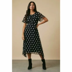 Wallis Tall Mono Spot Hank Hem Dress For Female -Cheap Wallis Store unnamed file 4413