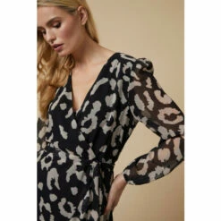 Wallis Mono Leopard Belted Wrap Dress For Female -Cheap Wallis Store unnamed file 4417