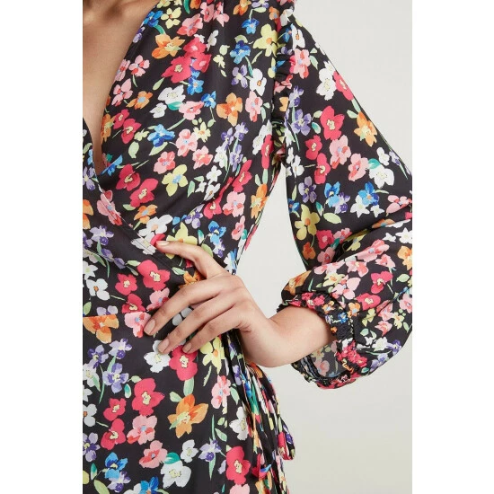 Wallis Petite Ditsy Floral Print Midi Wrap Dress For Female 6 Wallis Petite Ditsy Floral Print Midi Wrap Dress For Female - Image 4