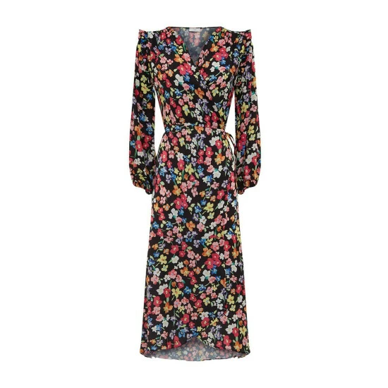Wallis Petite Ditsy Floral Print Midi Wrap Dress For Female 7 Wallis Petite Ditsy Floral Print Midi Wrap Dress For Female - Image 5