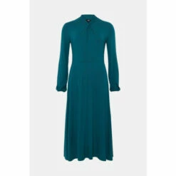 Wallis Twist Neck Blouson Sleeve Jersey Dress For Female -Cheap Wallis Store unnamed file 4468