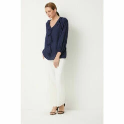 Wallis Navy Ruffle Front Blouse For Female -Cheap Wallis Store unnamed file 447