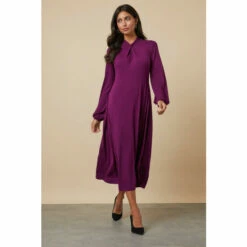 Wallis Twist Neck Blouson Sleeve Jersey Dress For Female -Cheap Wallis Store unnamed file 4471