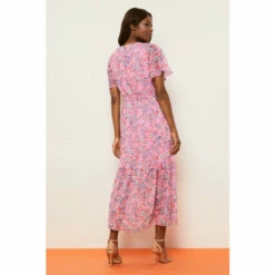 Wallis Paisley Shirred Waist Fluted Sleeve Dress For Female -Cheap Wallis Store unnamed file 4479