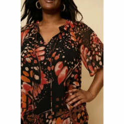 Wallis Curve Rust Butterfly Angel Sleeve Top For Female 11 Wallis Curve Rust Butterfly Angel Sleeve Top For Female -Cheap Wallis Store unnamed file 4496