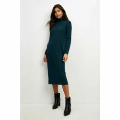 Wallis Soft Touch Rib Roll Neck Midi Dress For Female -Cheap Wallis Store unnamed file 4512