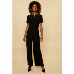 Wallis Black Tie Jumpsuit For Female