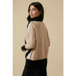 Wallis Neutral Geo Block Patterned High Neck Jumper For Female -Cheap Wallis Store unnamed file 4566