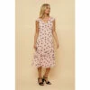 Wallis Petite Blush Spot Ruffle Midi Dress For Female -Cheap Wallis Store unnamed file 4596