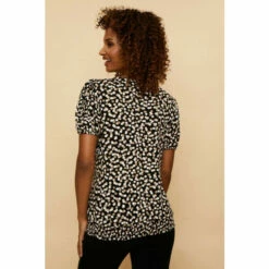 Wallis Taupe Spot Jersey Ruffle Top For Female -Cheap Wallis Store unnamed file 46