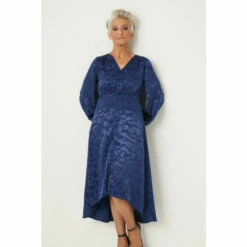 Wallis Petite Satin Viscose Jacquard Button Midi Dress For Female -Cheap Wallis Store unnamed file 460