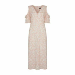 Wallis Leaf Printed Cold Shoulder Dress For Female -Cheap Wallis Store unnamed file 4606