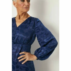 Wallis Petite Satin Viscose Jacquard Button Midi Dress For Female -Cheap Wallis Store unnamed file 462