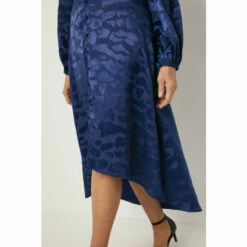 Wallis Petite Satin Viscose Jacquard Button Midi Dress For Female -Cheap Wallis Store unnamed file 464