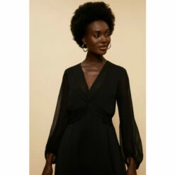 Wallis Sheer Sleeve Twist Front Dress For Female -Cheap Wallis Store unnamed file 4644