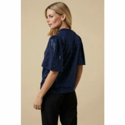 Wallis Petite Sequin Key Hole Banded Top For Female -Cheap Wallis Store unnamed file 4648