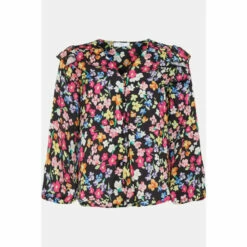 Wallis Petite Ditsy Floral Button Through Ruffle Detail Top For Female -Cheap Wallis Store unnamed file 4655