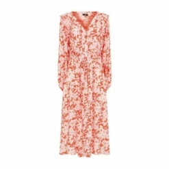 Wallis Floral Silhouette Ruffle Button Through Dress For Female -Cheap Wallis Store unnamed file 4680