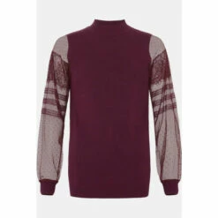 Wallis Lace Sleeve Jumper For Female -Cheap Wallis Store unnamed file 4692