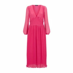 Wallis Pink Pleated Shirred Detail Maxi Dress For Female -Cheap Wallis Store unnamed file 4716
