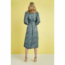 Wallis Petite Green Paisley Wrap Belted Dress For Female -Cheap Wallis Store unnamed file 4720