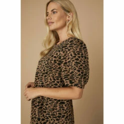 Wallis Petite Animal Jacquard Puff Sleeve Dress For Female -Cheap Wallis Store unnamed file 4752