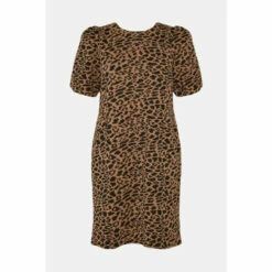 Wallis Petite Animal Jacquard Puff Sleeve Dress For Female -Cheap Wallis Store unnamed file 4754