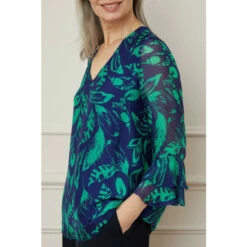 Wallis Silk Mix Feather Print Flute Sleeve Top For Female -Cheap Wallis Store unnamed file 476