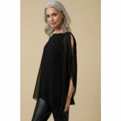 Wallis Scatter Hotfix Overlayer Top For Female