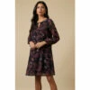 Wallis Black Paisley Keyhole Shift Dress For Female