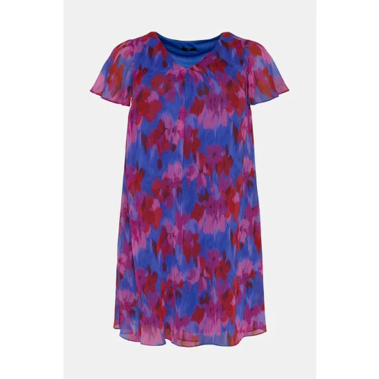 Wallis Curve Blurred Floral Split Front Dress For Female 7 Wallis Curve Blurred Floral Split Front Dress For Female - Image 5