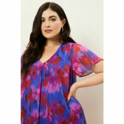 Wallis Curve Blurred Floral Split Front Dress For Female 14 Wallis Curve Blurred Floral Split Front Dress For Female -Cheap Wallis Store unnamed file 4808